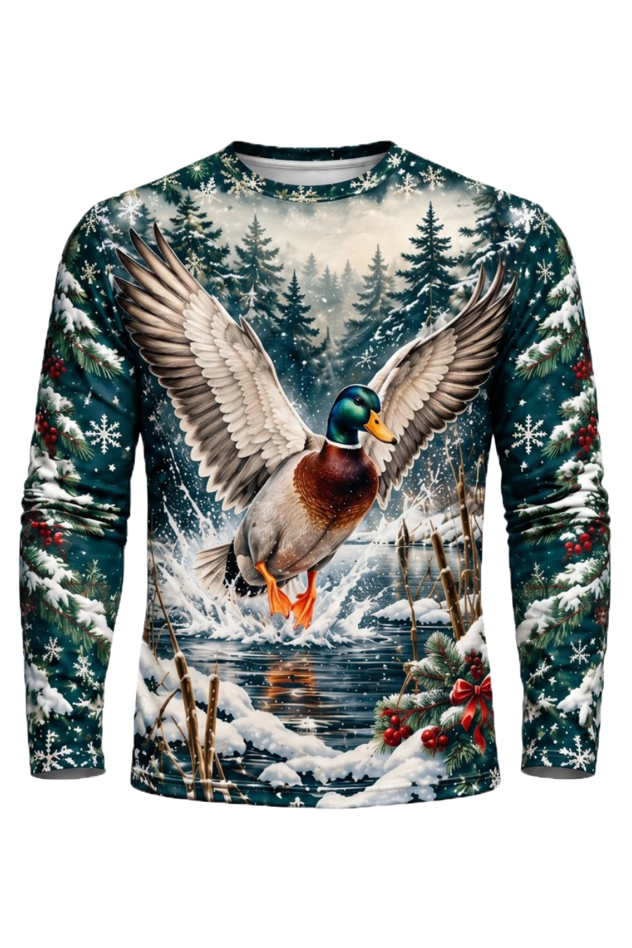 Performance Hunting Long Sleeve - Christmas Mallard Splash - ULS779K image 5