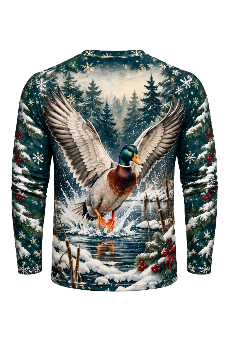 Performance Hunting Long Sleeve - Christmas Mallard Splash - ULS779K image 6
