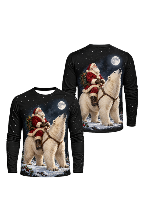 Performance Hunting Long Sleeve - Yuletide Polar Bear Ride - ULS780K image 125