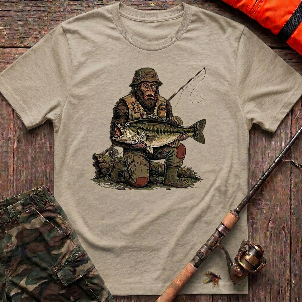 Forest Legend Bass Catch T-Shirt - Sand