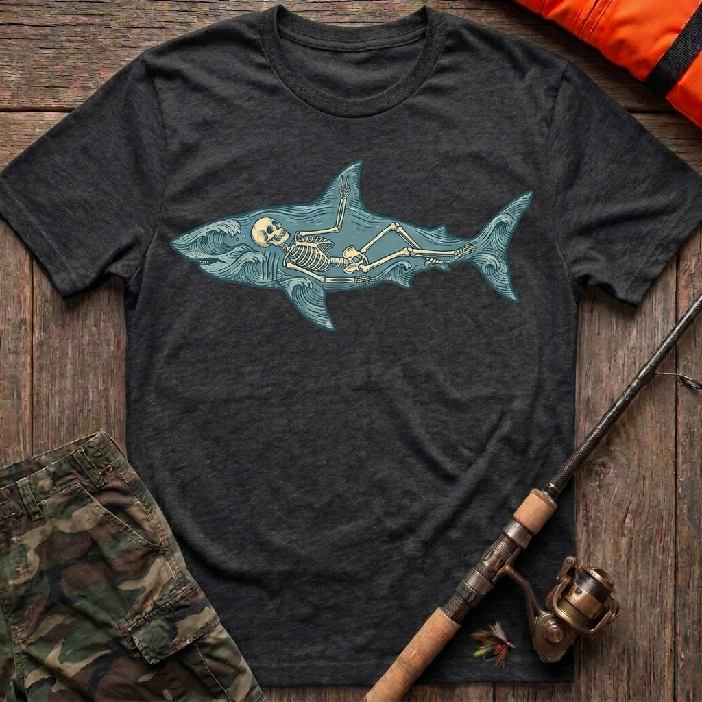 Eternal Ocean Spirit Shark T-Shirt - Dark Heather