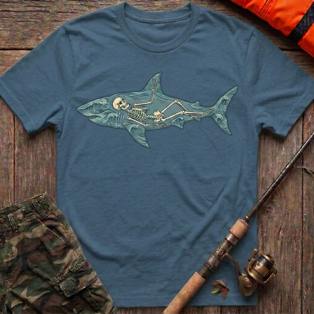 Eternal Ocean Spirit Shark T-Shirt - Indigo Blue