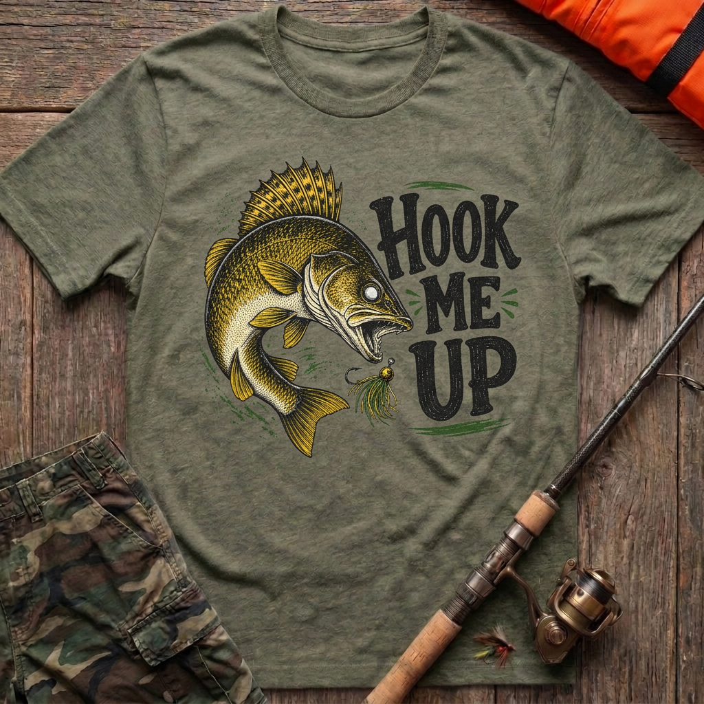 Misty Waters Hook Up T-Shirt - Military Green