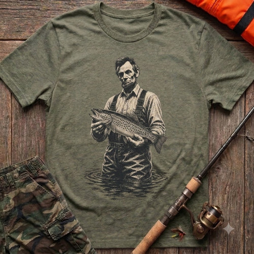 Noble River Brown Trout T-Shirt - Military Green