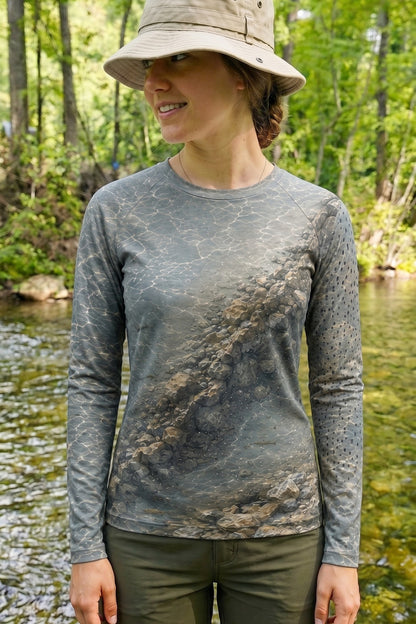 Women’s Fishing Long Sleeve - Ozark Current Crown Brown - AOW08 image 3