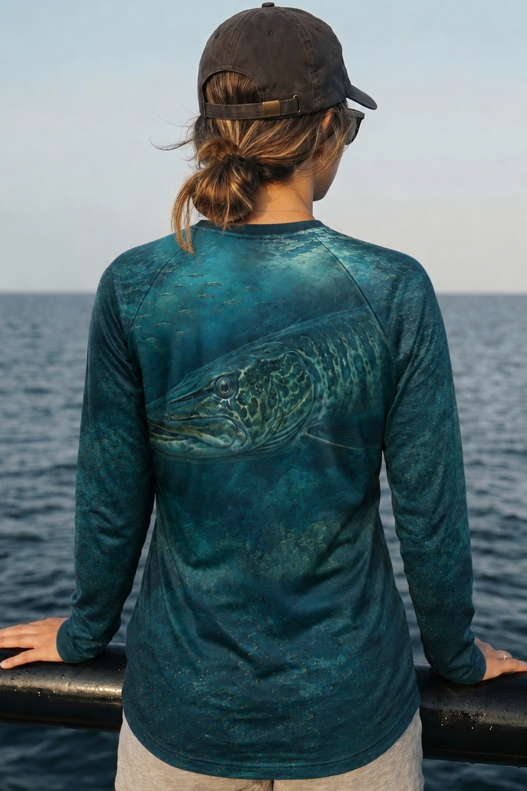 Women’s Fishing Long Sleeve - xxx - AOW02 lifestyle artwork side