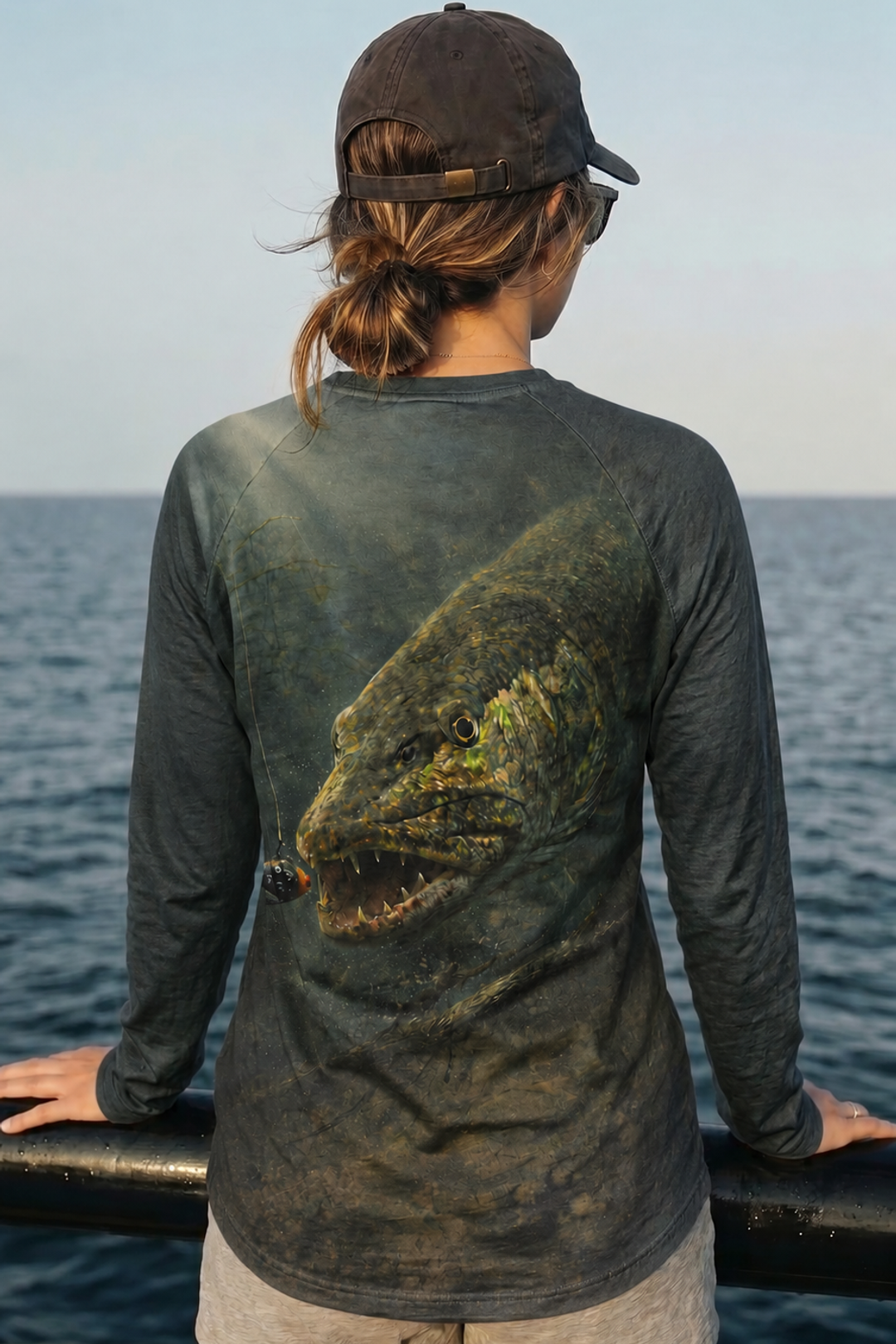 Women’s Fishing Long Sleeve - xxx - AOW03 lifestyle artwork side