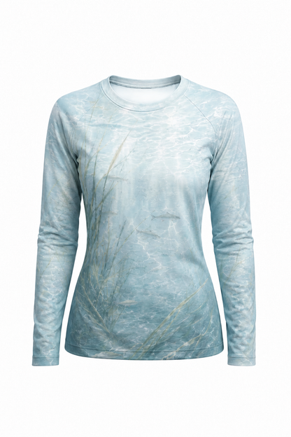 Women’s Fishing Long Sleeve - xxx - AOW13 mockup artwork side
