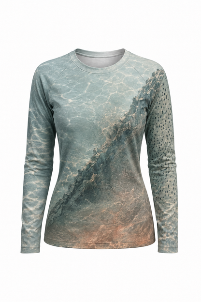 Women’s Fishing Long Sleeve - xxx - AOW14 mockup artwork side
