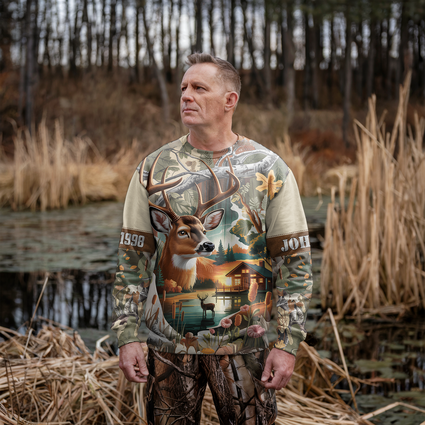 Lakeside Buck Retreat Personalized Unisex Sweatshirt